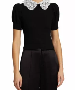 Alice + Olivia Chase Eyelet Collar Sweater -Alice + Olivia Sales unnamed file 25