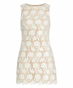 Alice + Olivia Clyde Crochet Floral Sheath Dress