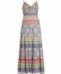 Alice + Olivia Minka Tassel-Fringe Maxi Dress