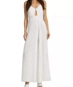 Alice + Olivia Pleated Chain-Strap Jumpsuit -Alice + Olivia Sales unnamed file 2555