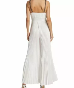 Alice + Olivia Pleated Chain-Strap Jumpsuit -Alice + Olivia Sales unnamed file 2557