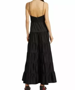 Alice + Olivia Jori Lace-Up Cotton-Blend Maxi Dress -Alice + Olivia Sales unnamed file 2598