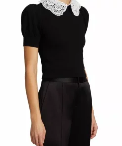 Alice + Olivia Chase Eyelet Collar Sweater -Alice + Olivia Sales unnamed file 26