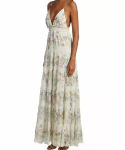 Alice + Olivia Karolina Smocked Tiered Maxi Dress -Alice + Olivia Sales unnamed file 2603