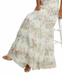 Alice + Olivia Karolina Smocked Tiered Maxi Dress -Alice + Olivia Sales unnamed file 2606