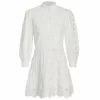 Alice + Olivia Clark Lace Tiered Minidress Off White