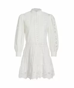 Alice + Olivia Clark Lace Tiered Minidress Off White 7 Alice + Olivia Clark Lace Tiered Minidress Off White -Alice + Olivia Sales unnamed file 2611