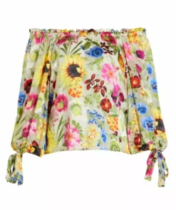 Alice + Olivia Alta Photographic Flower Top