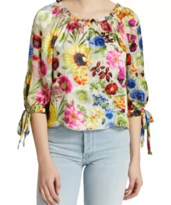 Alice + Olivia Alta Photographic Flower Top -Alice + Olivia Sales unnamed file 2621