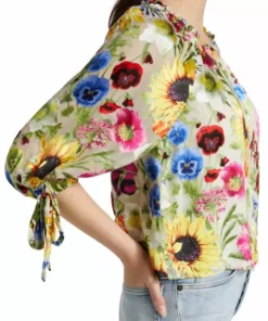 Alice + Olivia Alta Photographic Flower Top -Alice + Olivia Sales unnamed file 2624