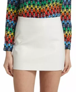 Alice + Olivia Croc-Effect Faux Leather Minskirt -Alice + Olivia Sales unnamed file 2660