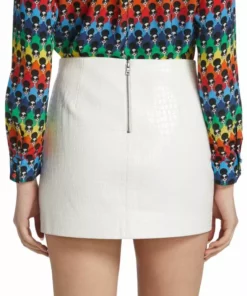 Alice + Olivia Croc-Effect Faux Leather Minskirt -Alice + Olivia Sales unnamed file 2662