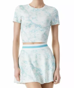 Alice + Olivia Cindy Printed Cotton Crop Tee -Alice + Olivia Sales unnamed file 2667