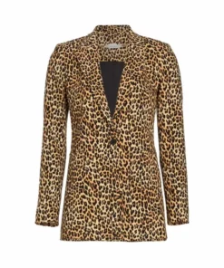 Alice + Olivia Breann Leopard Stretch Blazer