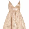 Alice + Olivia Foley Floral Brocade Minidress