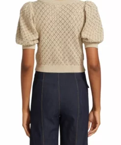 Alice + Olivia Romi Puff-Sleeve Embellished Cardigan -Alice + Olivia Sales unnamed file 2725