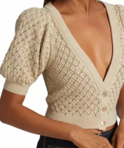 Alice + Olivia Romi Puff-Sleeve Embellished Cardigan -Alice + Olivia Sales unnamed file 2726