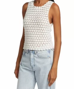 Alice + Olivia Reva Pearl Crochet Top -Alice + Olivia Sales unnamed file 2742