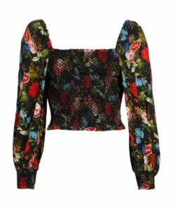 Alice + Olivia Cooper Smocked Blouse