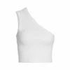 Alice + Olivia Elden Crop One-Shoulder Tank Top