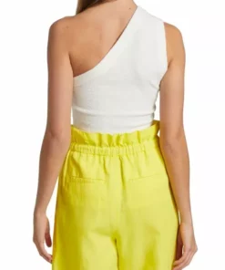 Alice + Olivia Elden Crop One-Shoulder Tank Top -Alice + Olivia Sales unnamed file 2774