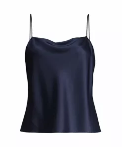 Alice + Olivia Harmon Drapey Slip Tank Charcoal -Alice + Olivia Sales unnamed file 2787