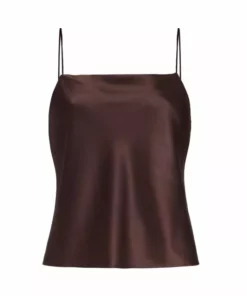 Alice + Olivia Harmon Drapey Slip Tank Charcoal -Alice + Olivia Sales unnamed file 2789