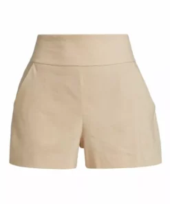 Alice + Olivia Donald Linen-Blend Shorts Ocean Blue -Alice + Olivia Sales unnamed file 289