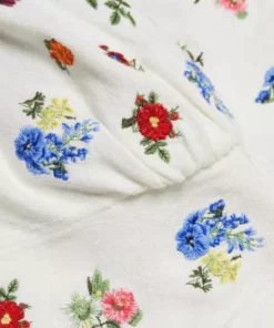 Alice + Olivia Risa Embroidered Puff-Sleeve Top -Alice + Olivia Sales unnamed file 297