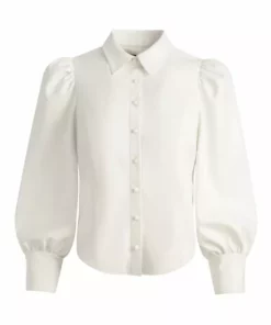 Alice + Olivia Nadine Puff-Sleeve Vegan Leather Shirt Black 7 Alice + Olivia Nadine Puff-Sleeve Vegan Leather Shirt Black -Alice + Olivia Sales unnamed file 315