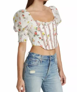 Alice + Olivia Audie Floral Puff-Sleeve Corset Top -Alice + Olivia Sales unnamed file 351