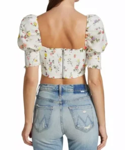 Alice + Olivia Audie Floral Puff-Sleeve Corset Top -Alice + Olivia Sales unnamed file 352