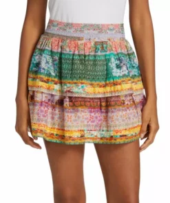 Alice + Olivia Jojo Printed Tiered Ruffle Miniskirt -Alice + Olivia Sales unnamed file 364