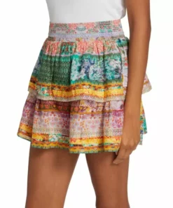 Alice + Olivia Jojo Printed Tiered Ruffle Miniskirt -Alice + Olivia Sales unnamed file 365