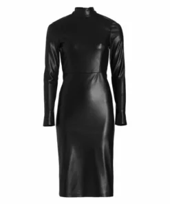 Alice + Olivia Delora Faux Leather Sheath Dress
