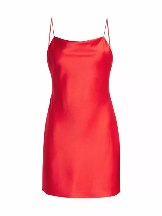 Alice + Olivia Harmony Mini Slip Dress Bright Poppy 10 Alice + Olivia Harmony Mini Slip Dress Bright Poppy - Image 10