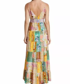 Alice + Olivia Karolina Paneled Linen-Blend Maxi Dress -Alice + Olivia Sales unnamed file 409