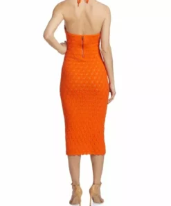Alice + Olivia Jone Halter Midi-Dress -Alice + Olivia Sales unnamed file 419