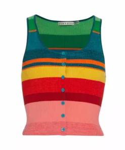 Alice + Olivia Daryn Striped Knit Tank