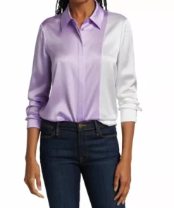 Alice + Olivia Willa Colorblocked Silk Blouse -Alice + Olivia Sales unnamed file 431