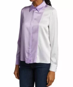 Alice + Olivia Willa Colorblocked Silk Blouse -Alice + Olivia Sales unnamed file 432