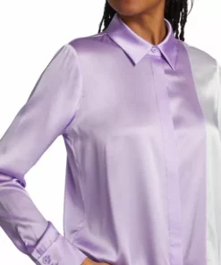 Alice + Olivia Willa Colorblocked Silk Blouse -Alice + Olivia Sales unnamed file 434