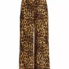 Alice + Olivia Russel Leopard High-Waisted Wide-Leg Pants