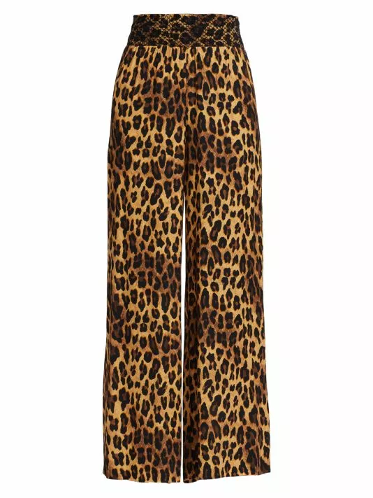 Alice + Olivia Russel Leopard High-Waisted Wide-Leg Pants 1 Alice + Olivia Russel Leopard High-Waisted Wide-Leg Pants
