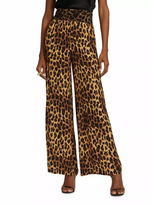 Alice + Olivia Russel Leopard High-Waisted Wide-Leg Pants 3 Alice + Olivia Russel Leopard High-Waisted Wide-Leg Pants - Image 3