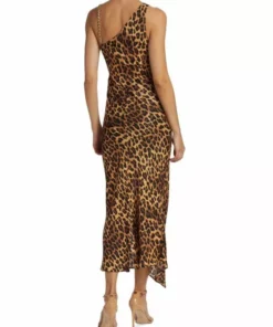 Alice + Olivia Harmony Leopard-Print One-Shoulder Slip Dress -Alice + Olivia Sales unnamed file 447