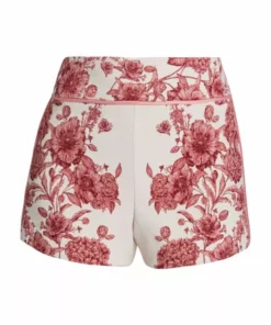 Alice + Olivia Donald High-Rise Floral Jacquard Shorts
