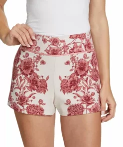 Alice + Olivia Donald High-Rise Floral Jacquard Shorts -Alice + Olivia Sales unnamed file 487