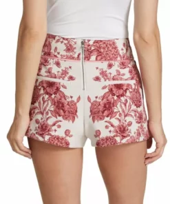 Alice + Olivia Donald High-Rise Floral Jacquard Shorts -Alice + Olivia Sales unnamed file 489