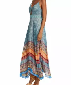 Alice + Olivia Gloria Chain-Strap Pleated Maxi Dress -Alice + Olivia Sales unnamed file 495